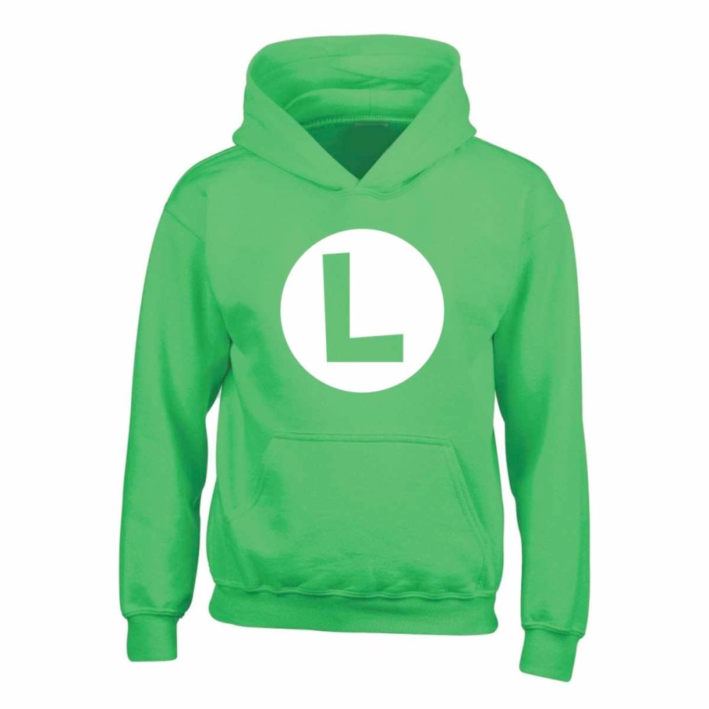 Nintendo Super Mario - Luigi Badge Kinder hoodie/trui - Groen